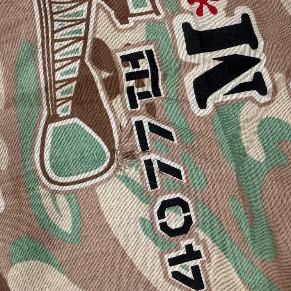 Vintage MASH 4077th Camouflage Curtains 4 Panels Red Cross Helicopter 58x35 Rare